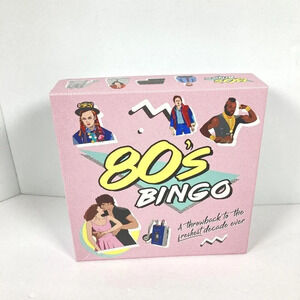 80's‎ BINGO Game, Retro Fun Amusing Memories Pop Culture Icons Outfits, Unused